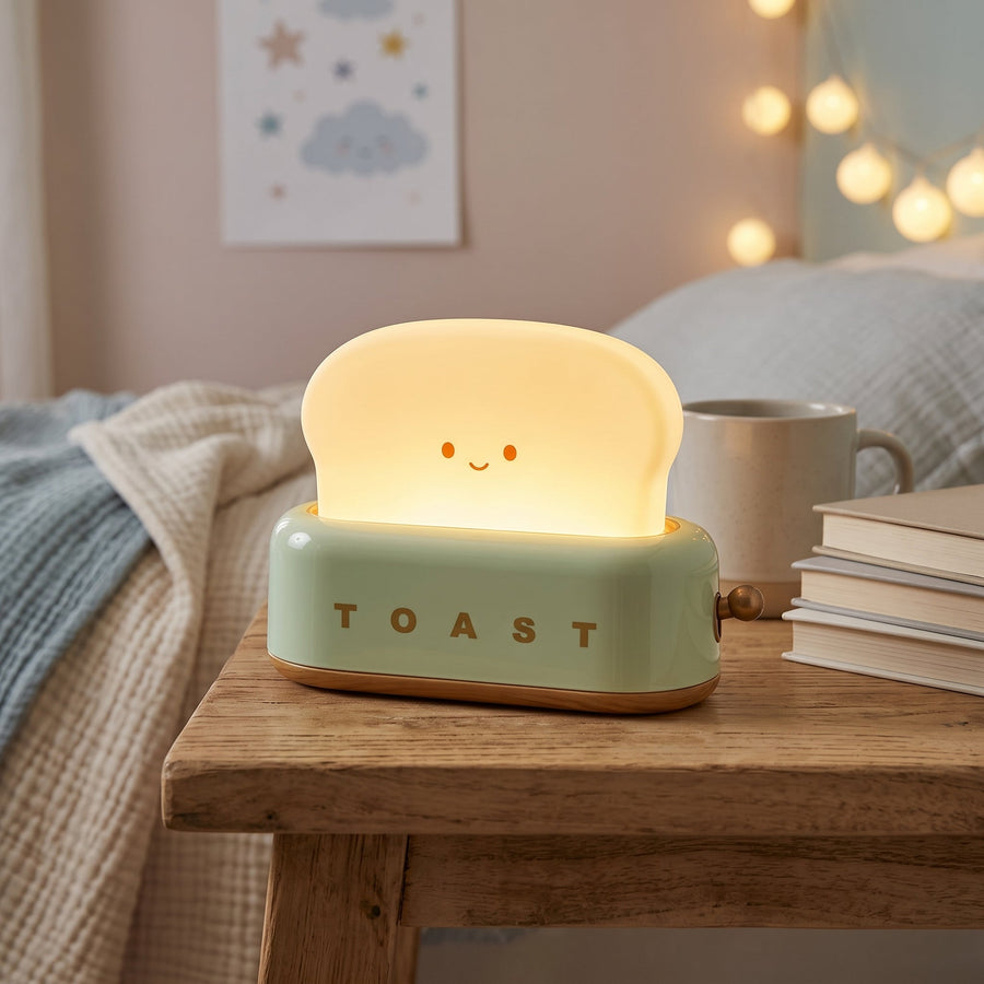 Retro Toaster Rechargeable LED Table Lamp Warm Bedside Night Light